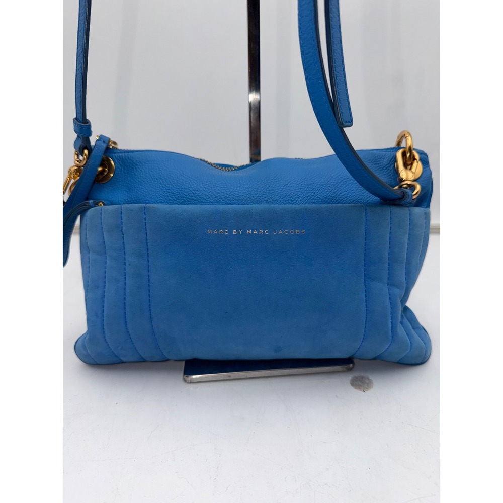 Marc by Marc Jacobs Electric Blue Leather Suede Crossbody Bag Barneys New York